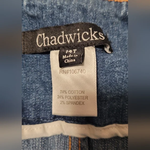 Chadwicks Blue Pull-On Jeans Size 14T (Tall) - Picture 3 of 9